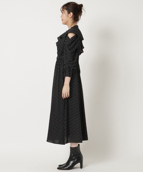 ◆IT MICHAA フリル シースルー レイヤード ワンピース ◇IT MICHAA フリル シースルー レイヤード ワンピース