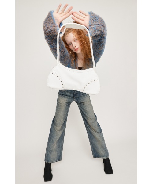 SLY（スライ）の「STUDS SHOULDER BAG スタッズ ショルダー バッグ（ショルダーバッグ・レディース・ホワイト/ブラック/ブルー・FREE）」の14枚目の写真