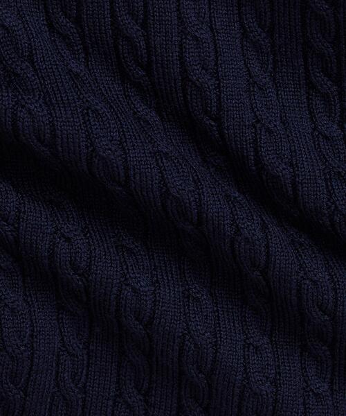 ケーブルニット ウール フーデッド ポンチョ（ニット/セーター）｜POLO