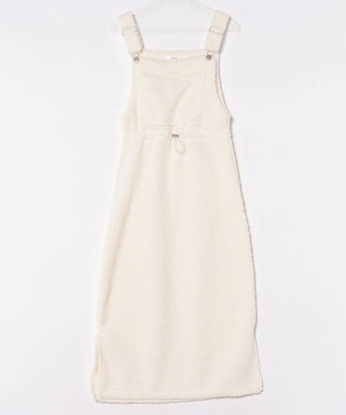 ISOOK（アイスー）の「【ISOOK / アイスー】ボアジャンパースカート / オーバーオール サロペット ZOZOTOWN限定（ジャンパースカート・レディース・アイボリー/ブラック・FREE）」の15枚目の写真