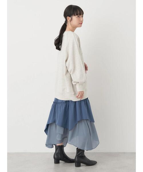 earth music&ecology(アースミュージックアンドエコロジー)の「イレヘムティアードスカート(スカート・レディース・ブラック/ブルー/アイボリー・FREE)」の11枚目の写真