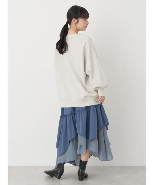 earth music&ecology(アースミュージックアンドエコロジー)の「イレヘムティアードスカート(スカート・レディース・ブラック/ブルー/アイボリー・FREE)」の12枚目の写真