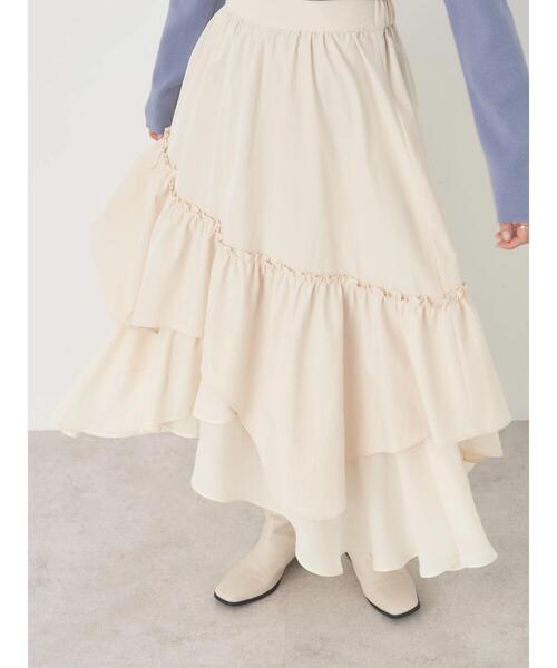 earth music&ecology(アースミュージックアンドエコロジー)の「イレヘムティアードスカート(スカート・レディース・ブラック/ブルー/アイボリー・FREE)」の15枚目の写真