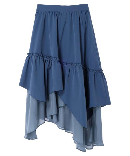 earth music&ecology(アースミュージックアンドエコロジー)の「イレヘムティアードスカート(スカート・レディース・ブラック/ブルー/アイボリー・FREE)」の16枚目の写真