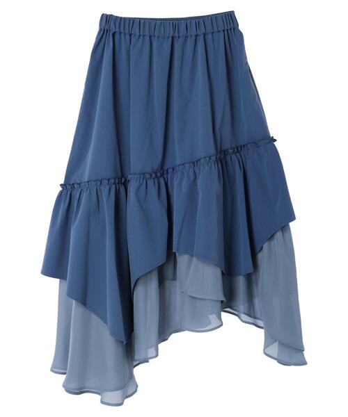 earth music&ecology(アースミュージックアンドエコロジー)の「イレヘムティアードスカート(スカート・レディース・ブラック/ブルー/アイボリー・FREE)」の17枚目の写真