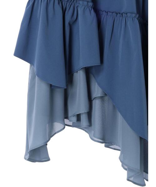 earth music&ecology(アースミュージックアンドエコロジー)の「イレヘムティアードスカート(スカート・レディース・ブラック/ブルー/アイボリー・FREE)」の20枚目の写真