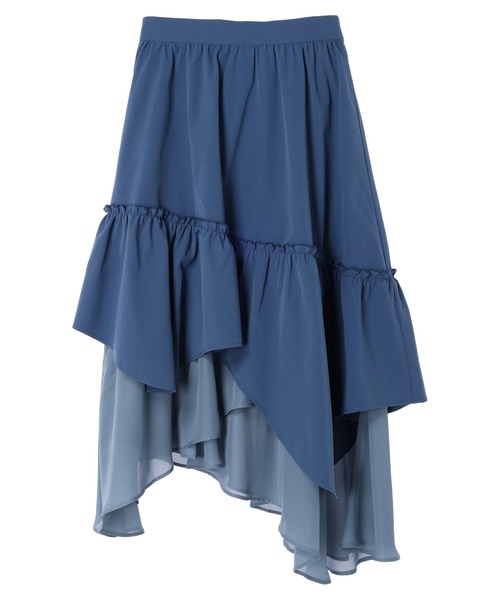 earth music&ecology(アースミュージックアンドエコロジー)の「イレヘムティアードスカート(スカート・レディース・ブラック/ブルー/アイボリー・FREE)」の1枚目の写真