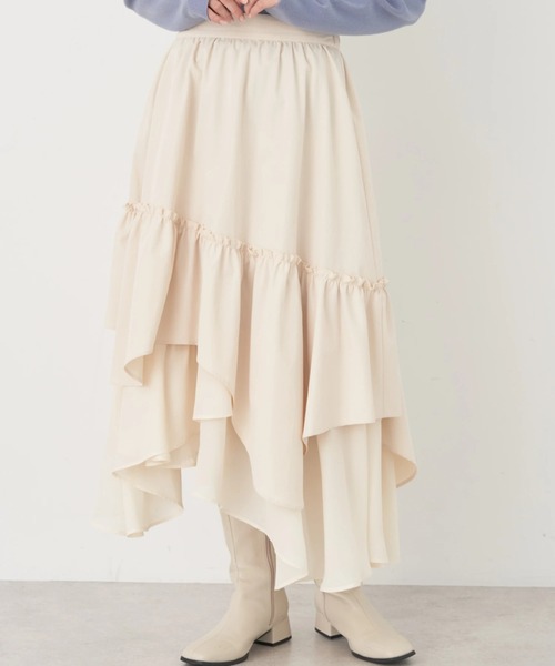 earth music&ecology(アースミュージックアンドエコロジー)の「イレヘムティアードスカート(スカート・レディース・ブラック/ブルー/アイボリー・FREE)」の2枚目の写真