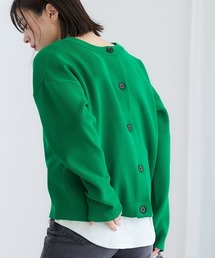 洗える前後２WAYボリューム袖カーディガン【ハンガーで干せる】