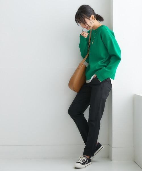 nissen（ニッセン）の「洗える前後２WAYボリューム袖カーディガン【ハンガーで干せる】（カーディガン/ボレロ・レディース・コーラルピンク/イエロー/オフホワイト/グリーン/ブラック・LL/S/M/L）」の18枚目の写真