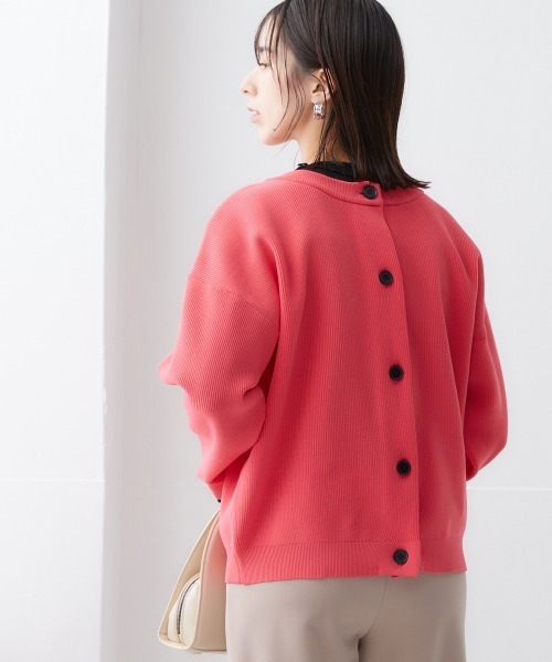 nissen（ニッセン）の「洗える前後２WAYボリューム袖カーディガン【ハンガーで干せる】（カーディガン/ボレロ・レディース・コーラルピンク/イエロー/オフホワイト/グリーン/ブラック・LL/S/M/L）」の21枚目の写真