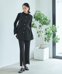 RUIRUE BOUTIQUE（ルイルエブティック）の「パールボタンジレ&スリムストレートパンツ2点セットアップ（スーツセット）」