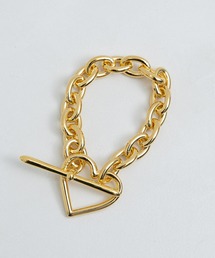 【BASICKS/ベーシックス】Heart Bracelet (Medium Link)/ハートブレスレット