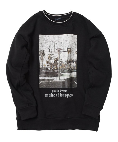 GLAZOS（グラソス）の「TC裏毛・フロントバスケプリントトレーナー（スウェット・キッズ・ブラック/アイボリー・140cm/150cm/160cm/170cm）」の11枚目の写真