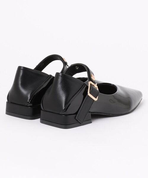 shoes365(シューズスリーシックスファイヴ)の「【shoes365】ポインテッドトゥ ローヒールメリージェーンシューズ(パンプス・レディース・ブラック/レッド・24.0cm/22.5cm/25.0cm/24.5cm/23.5cm/23.0cm)」の3枚目の写真