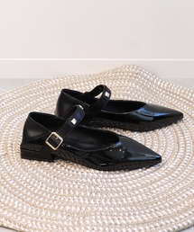 shoes365（シューズスリーシックスファイヴ）の「【shoes365】ポインテッドトゥ　ローヒールメリージェーンシューズ（パンプス）」