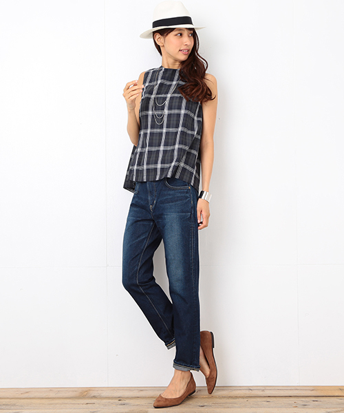 B:MING by BEAMS（ビーミングバイビームス）の「Lee / SLIMテーパードデニム（デニムパンツ・レディース・インディゴブルー・MEDIUM/SMALL/X-SMALL）」の5枚目の写真