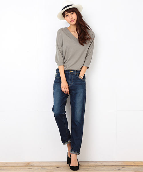 B:MING by BEAMS（ビーミングバイビームス）の「Lee / SLIMテーパードデニム（デニムパンツ・レディース・インディゴブルー・MEDIUM/SMALL/X-SMALL）」の6枚目の写真