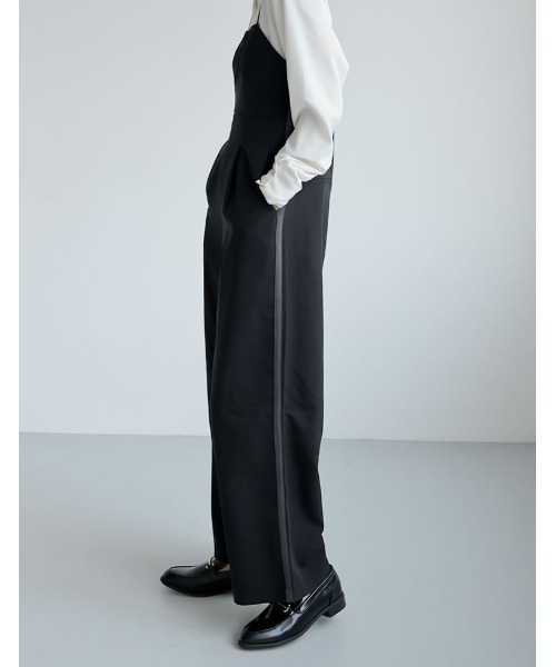 Re:EDIT（リエディ）の「[2024SS COLLECTION][低身長/高身長サイズ有]ライトツイルサイドラインキャミオールインワン（サロペット/オーバーオール・レディース・グレー系その他/ベージュ系その他/ブラック系その他・TALL/LARGE/SHORT/MEDIUM）」の15枚目の写真