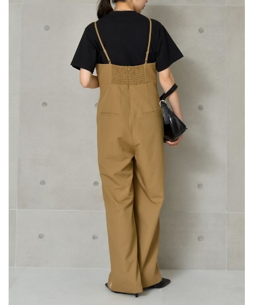 Re:EDIT（リエディ）の「[2024SS COLLECTION][低身長/高身長サイズ有]ライトツイルサイドラインキャミオールインワン（サロペット/オーバーオール・レディース・グレー系その他/ベージュ系その他/ブラック系その他・TALL/LARGE/SHORT/MEDIUM）」の19枚目の写真