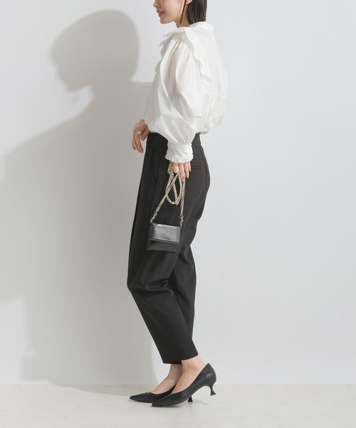 PICCIN(ピッチン)の「フリルショルダーブラウス(シャツ/ブラウス・レディース・オフホワイト/ブラック・M)」の5枚目の写真