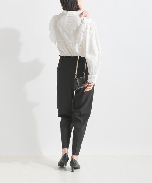 PICCIN(ピッチン)の「フリルショルダーブラウス(シャツ/ブラウス・レディース・オフホワイト/ブラック・M)」の4枚目の写真