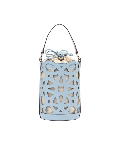 artemis by DIANA（アルテミスバイダイアナ）の「カットワークレザー　インナーバッグ付きバケツバッグ（ハンドバッグ・レディース・ダークベージュ/ブラック/アイボリー/ライトブルー・FREE）」の13枚目の写真