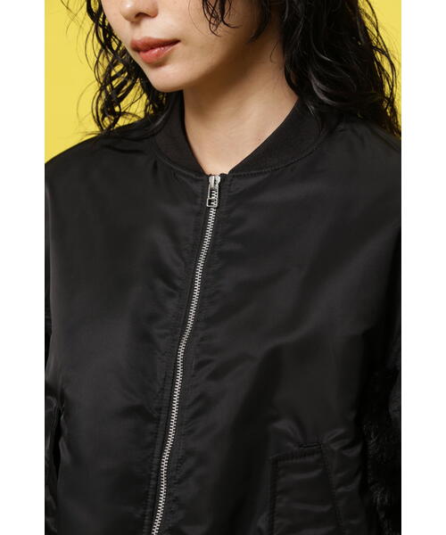 NBB WEEKEND】素材切替 MA-1風ブルゾン(LADIES)