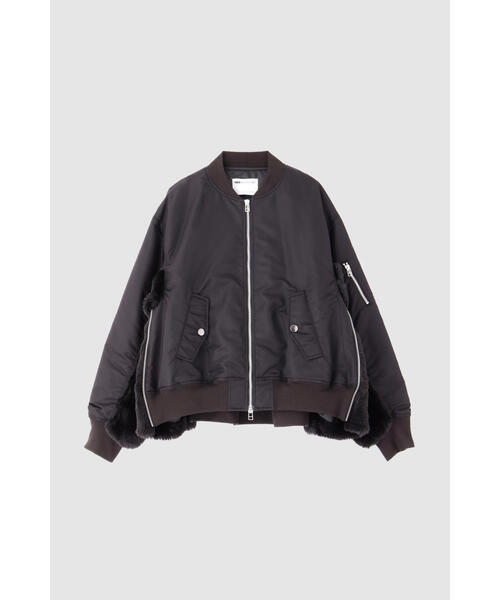 NBB WEEKEND】素材切替 MA-1風ブルゾン(LADIES)
