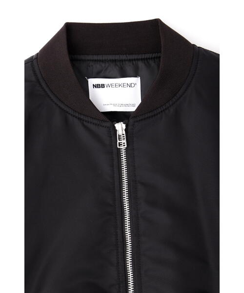NBB WEEKEND】素材切替 MA-1風ブルゾン(LADIES)
