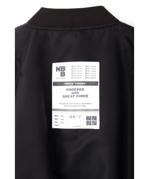 NBB WEEKEND】素材切替 MA-1風ブルゾン(LADIES)