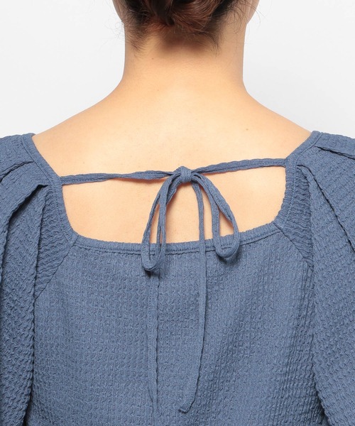 mysty woman（ミスティウーマン）の「リボンストリングプルオーバー　108224（Tシャツ/カットソー・レディース・オフホワイト/ブルー/ブラック/ライトグリーン・FREE）」の17枚目の写真