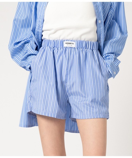 ANAP（アナップ）の「ストライプ イージショートパンツ（その他パンツ・レディース・ネイビー/ライトブルー・FREE）」の2枚目の写真