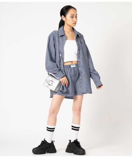 ANAP（アナップ）の「ストライプ イージショートパンツ（その他パンツ・レディース・ネイビー/ライトブルー・FREE）」の10枚目の写真