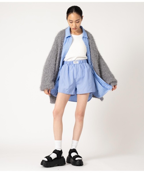 ANAP（アナップ）の「ストライプ イージショートパンツ（その他パンツ・レディース・ネイビー/ライトブルー・FREE）」の5枚目の写真