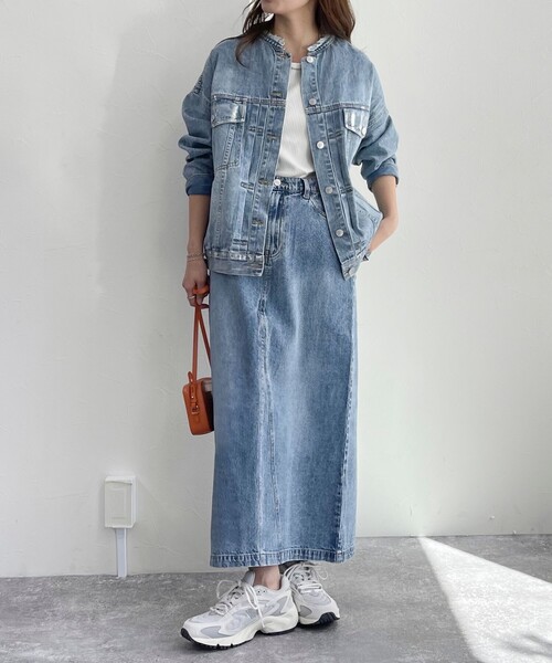 fredy emue(フレディエミュ)の「デニムロングスカート(デニムスカート・レディース・ネイビー/ブルー・38/36)」の11枚目の写真