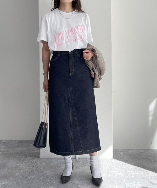 fredy emue(フレディエミュ)の「デニムロングスカート(デニムスカート・レディース・ネイビー/ブルー・38/36)」の22枚目の写真