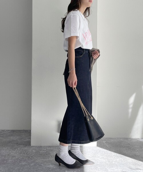 fredy emue(フレディエミュ)の「デニムロングスカート(デニムスカート・レディース・ネイビー/ブルー・38/36)」の21枚目の写真