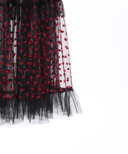 axes femme(アクシーズファム)の「ハートチュールティアードワンピース(ワンピース・レディース・ブラック/レッド・FREE)」の11枚目の写真