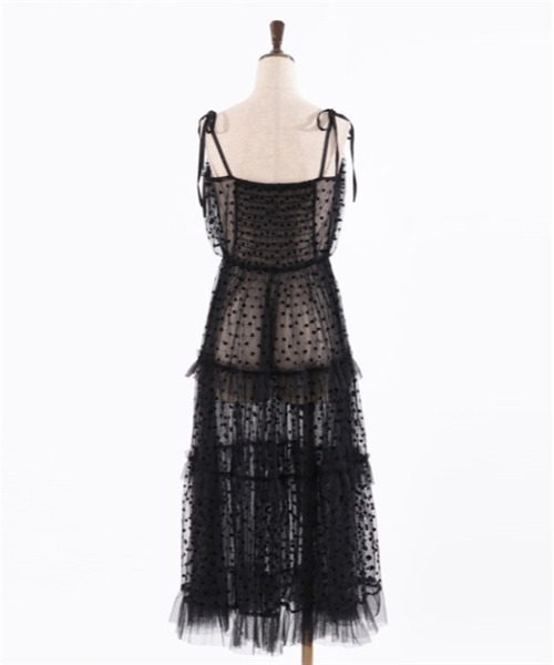 axes femme(アクシーズファム)の「ハートチュールティアードワンピース(ワンピース・レディース・ブラック/レッド・FREE)」の19枚目の写真