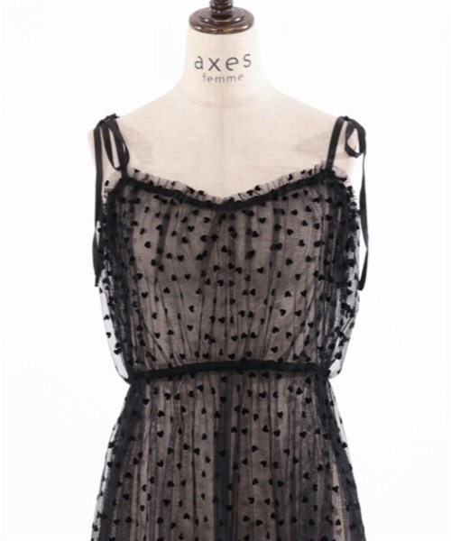 axes femme(アクシーズファム)の「ハートチュールティアードワンピース(ワンピース・レディース・ブラック/レッド・FREE)」の20枚目の写真