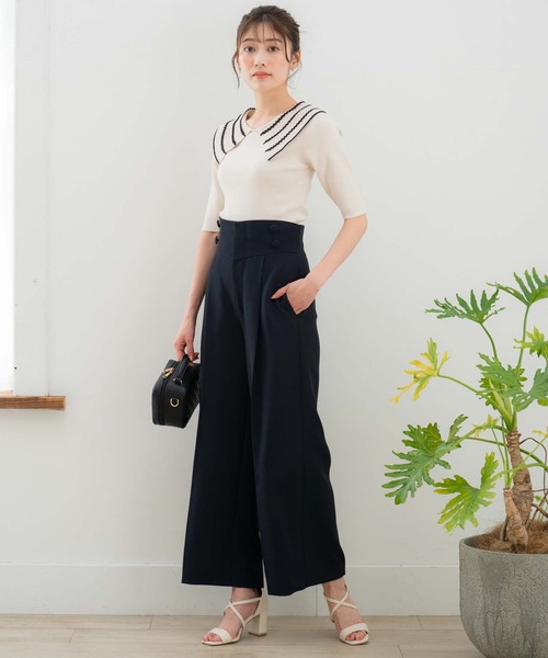NOELA(ノエラ)の「サイドボタンワイドパンツ(その他パンツ・レディース・ネイビー/サックスブルー/ピンク・S/M)」の8枚目の写真