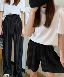 Miniministore（ミニミニストア）の「プリーツワイドパンツ2枚セット冷感タッチ（スラックス）」