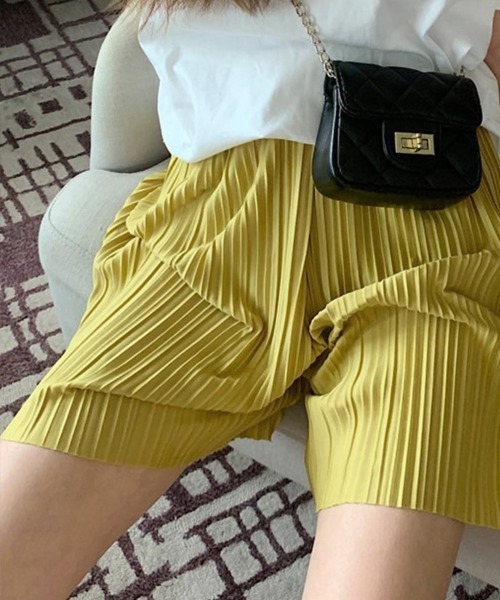 Miniministore(ミニミニストア)の「プリーツワイドパンツ2枚セット冷感タッチ(スラックス・レディース・ダークグレー/ピンク/ブルーグレー/ブラック/マスタード・FREE)」の12枚目の写真