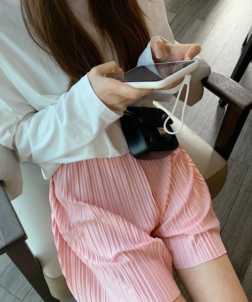Miniministore(ミニミニストア)の「プリーツワイドパンツ2枚セット冷感タッチ(スラックス・レディース・ダークグレー/ピンク/ブルーグレー/ブラック/マスタード・FREE)」の15枚目の写真
