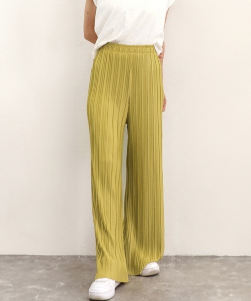 Miniministore(ミニミニストア)の「プリーツワイドパンツ2枚セット冷感タッチ(スラックス・レディース・ダークグレー/ピンク/ブルーグレー/ブラック/マスタード・FREE)」の17枚目の写真