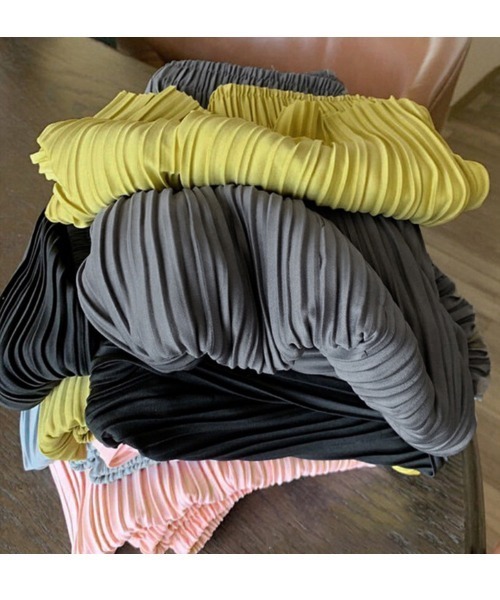 Miniministore(ミニミニストア)の「プリーツワイドパンツ2枚セット冷感タッチ(スラックス・レディース・ダークグレー/ピンク/ブルーグレー/ブラック/マスタード・FREE)」の7枚目の写真