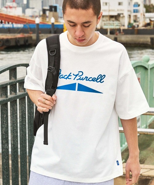 JACK PURCELL（ジャックパーセル）の「CONVERSE JACK PURCELL/コンバース ジャック パーセル ロゴデザイン/グラフィック オーバーサイズ半袖Tシャツ（Tシャツ/カットソー・メンズ・ブラック/ホワイト/ホワイト系3/ホワイト系2/ホワイト系1/ホワイト系/オートミール/ブラック系1/ブラック系・S/L/M）」の14枚目の写真