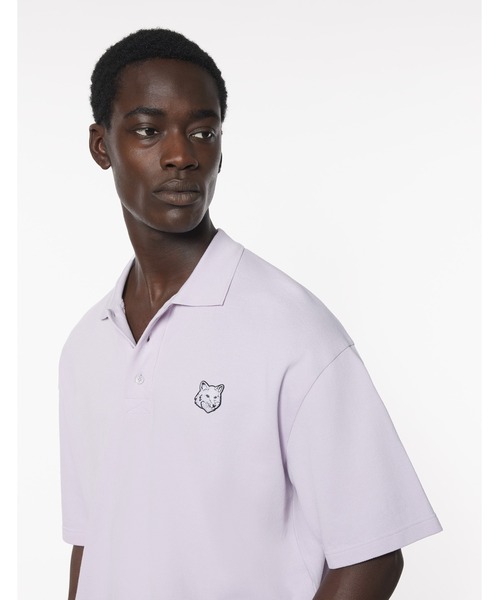 MAISON KITSUNÉ ボールドフォックスヘッドパッチ オーバーサイズポロ ボールド フォックスヘッド パッチ オーバーサイズ ポロ