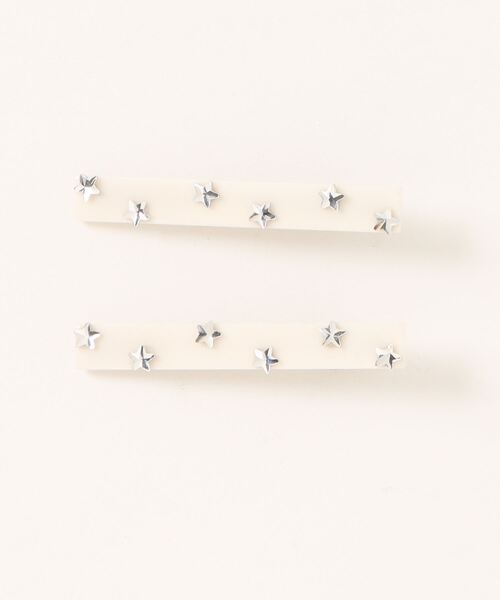 BARELY BLUE（ベアリーブルー）の「【 BARELY BLUE / ベアリーブルー 】 クールトーン スター スタッズ ヘアピン 2点セット（ヘアピン・レディース・ブラック/グレー/ホワイト・FREE）」の5枚目の写真